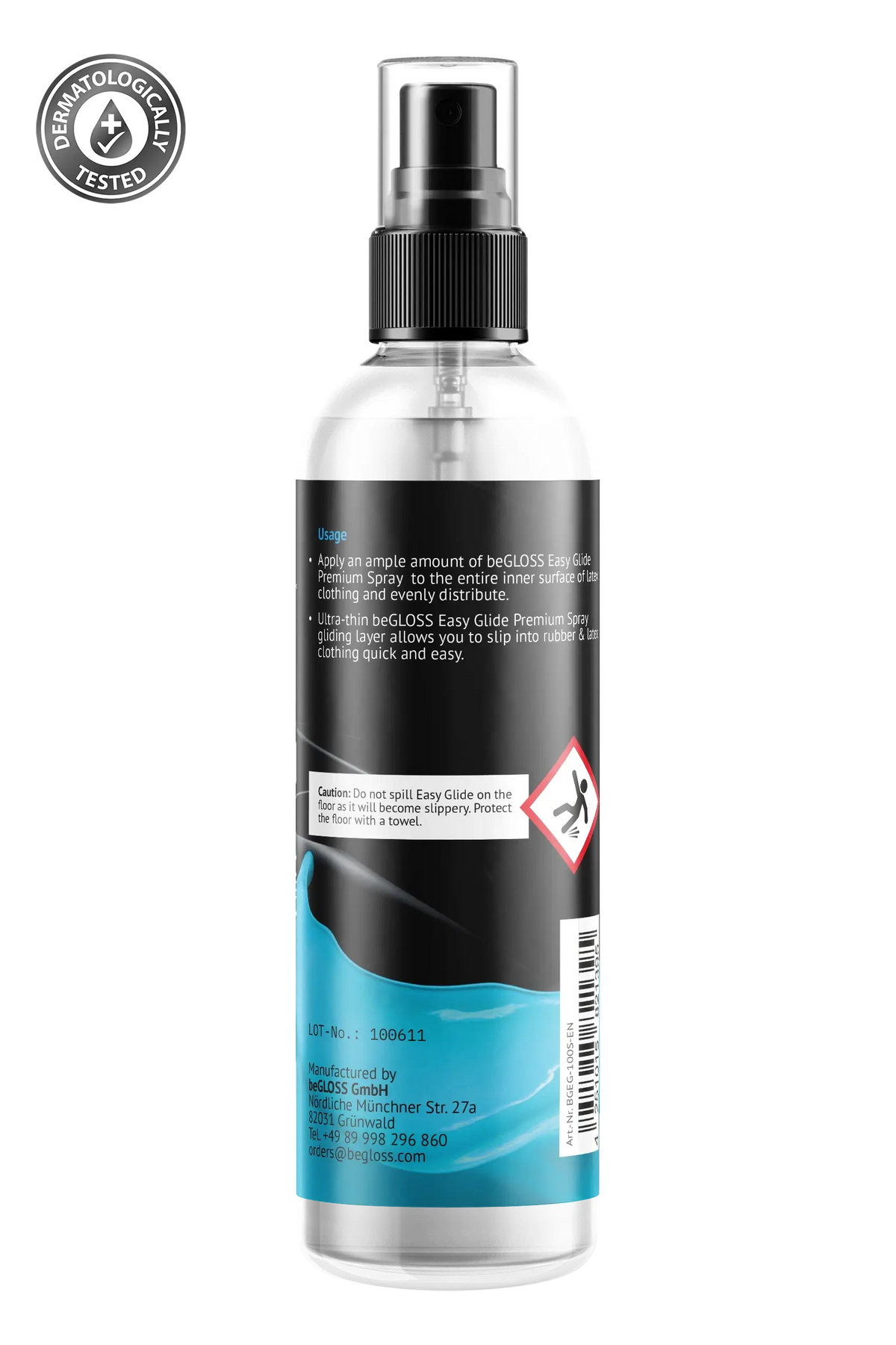 Latex Dressing aid - beGLOSS - Easy Glide Pump Spray 100ml