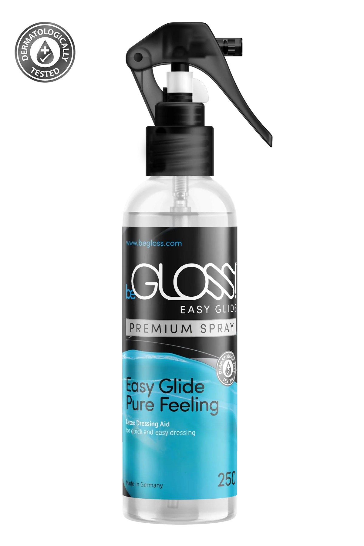 Latex Dressing aid - beGLOSS - Easy Glide Pump Spray 250ml