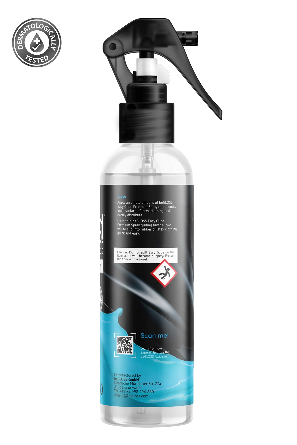 Latex Dressing aid - beGLOSS - Easy Glide Pump Spray 250ml