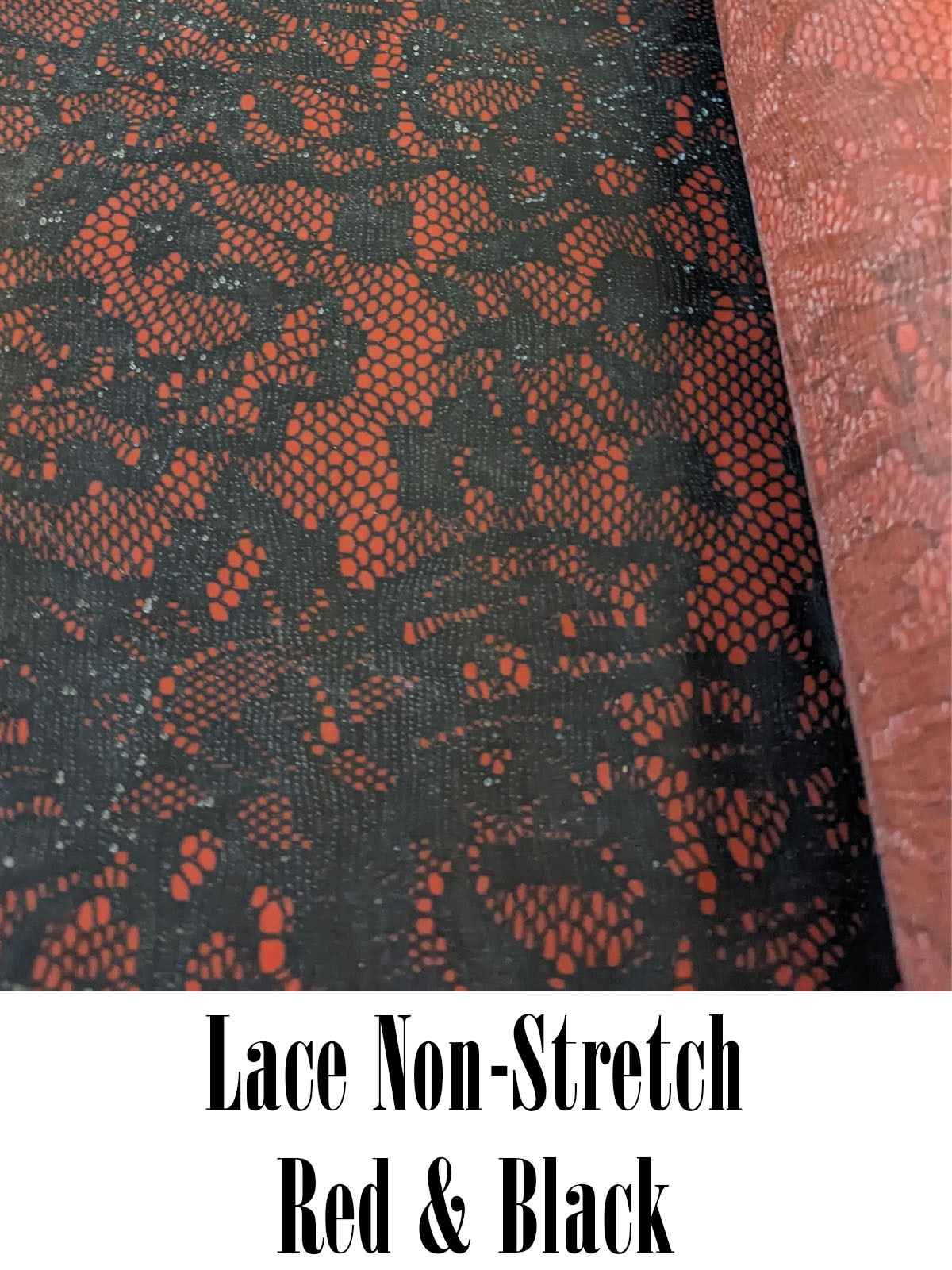 Lace - Non-Stretch Red & Black