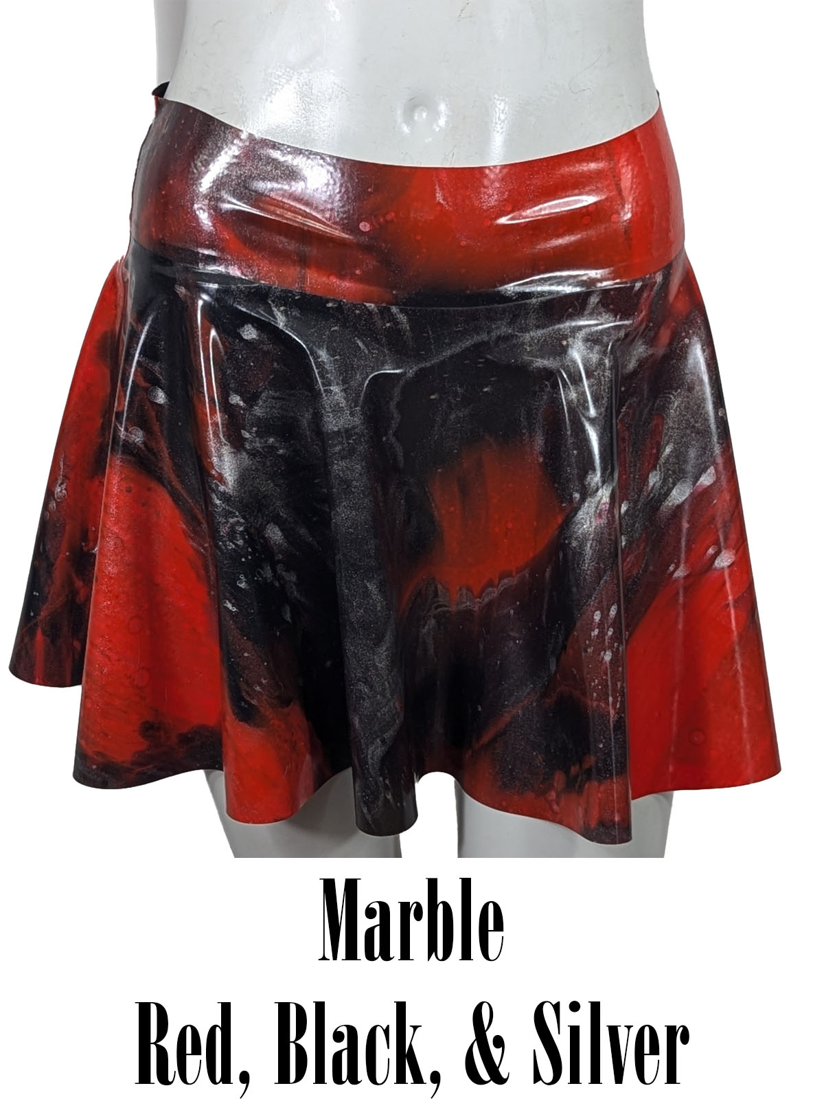 Marble - Red, Black & Silver