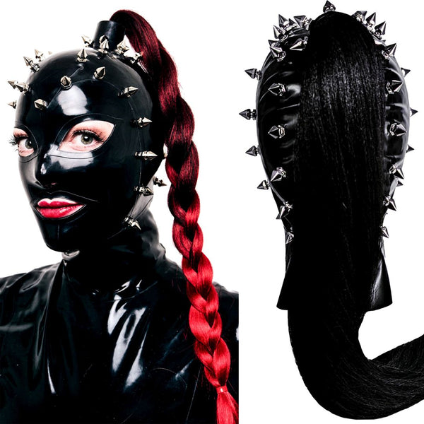 Spiked Hood with Ponytail Hair&Spiked Tube