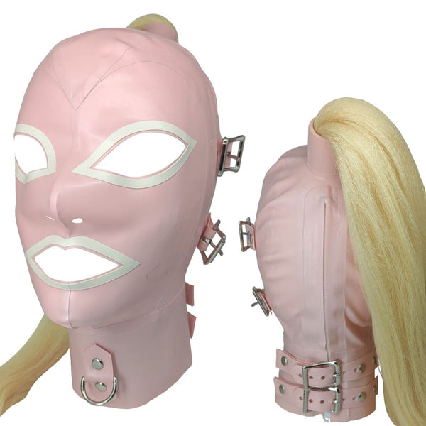 Baby pink built in heavy collar back hair