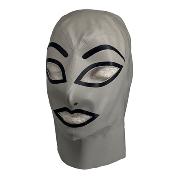 Battleship grey with black eyebrows