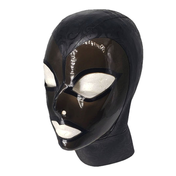 Damask Black Specialty Sheeting Hoodwith Smoke Face