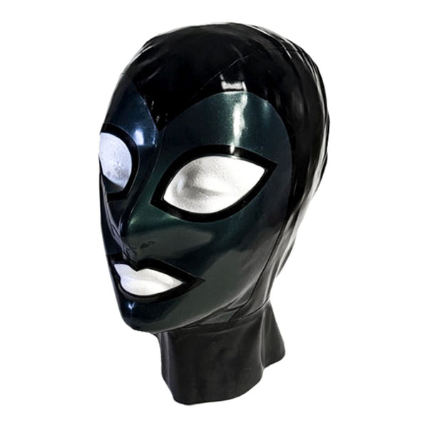 Black pearlsheen peacock face wide eye