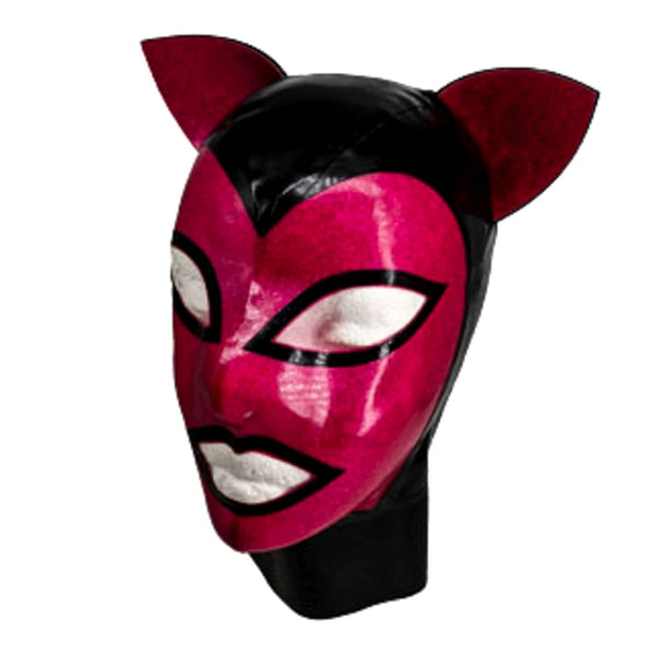 Black with Glitter Pink Specialty SheetingAnimal Kitty Ears Hood