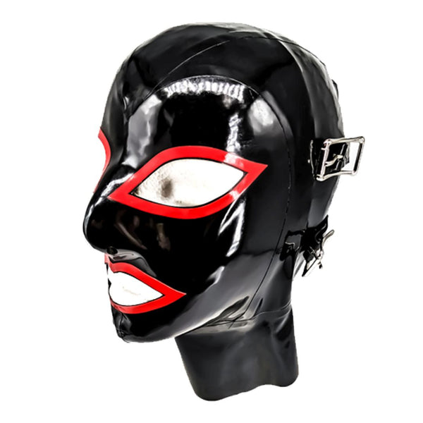 Black with Red TrimBuckles Hood