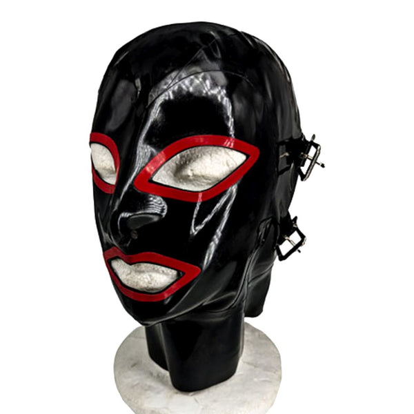 Black with red trim smooth eye and mouth buckles