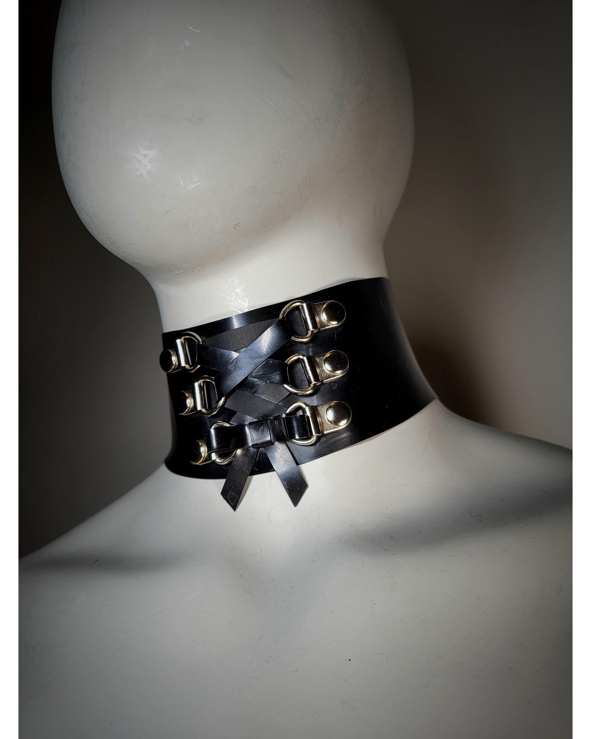 Latex Lace-Up Choker