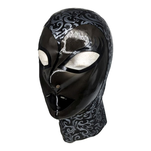 Damask silver flared back eye large lips shine