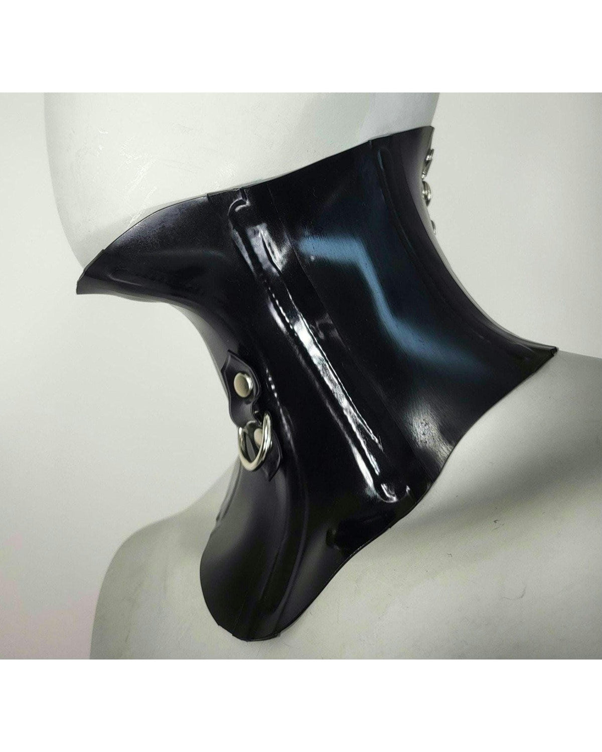 Latex Neck Corset with Front D-Ring