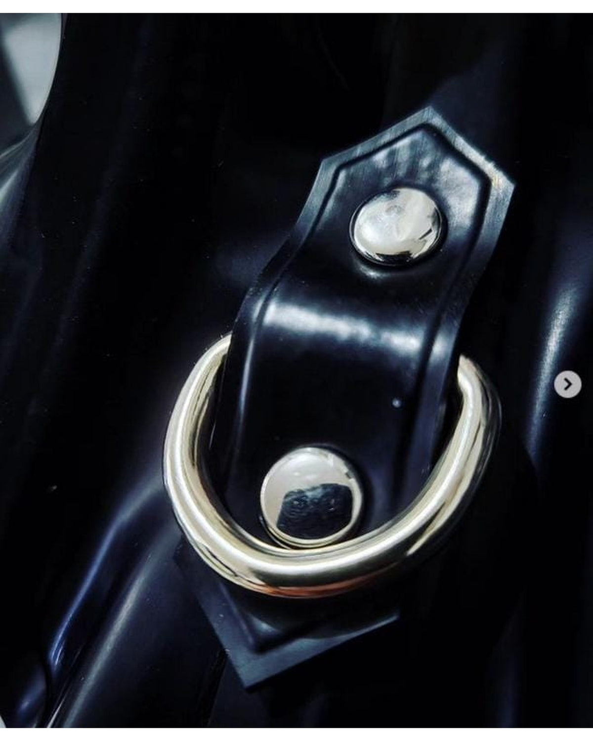 Latex Neck Corset with Front D-Ring