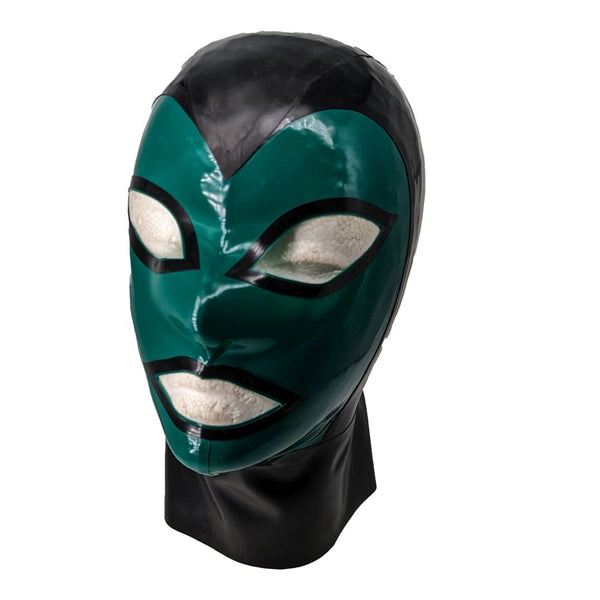 Black with Forest Green Face Hood