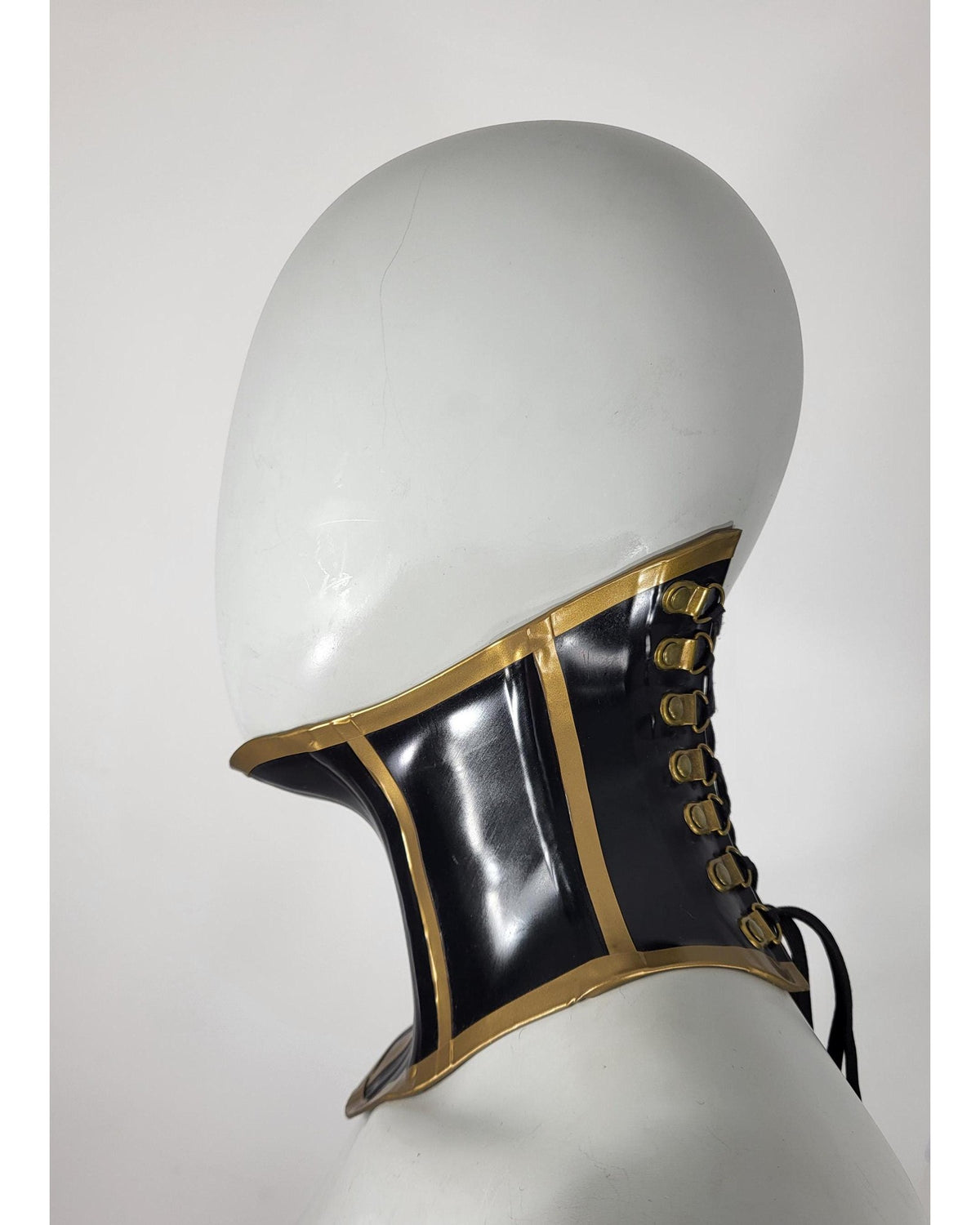 Fully Trimmed Latex Neck Corset