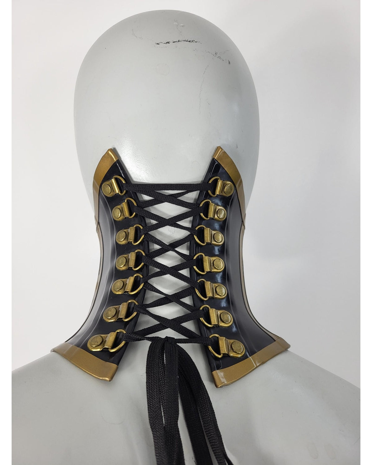 Fully Trimmed Latex Neck Corset