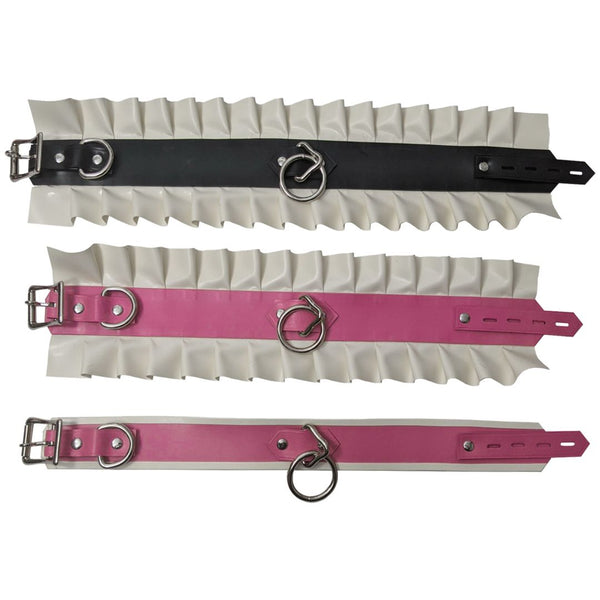 Maid collar edge trimmed collar bubblegum