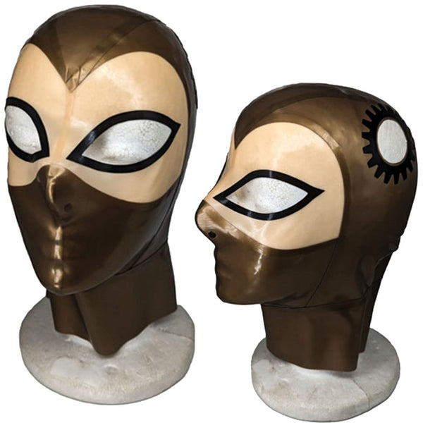Ninja hood with trans face clockwork pull hole