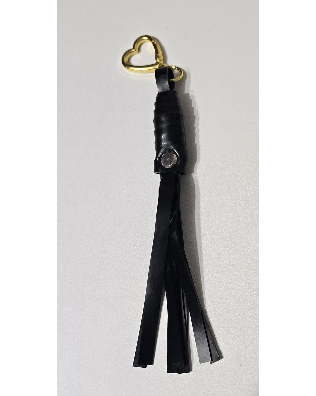 Mini Latex Flogger Keychain - Gold