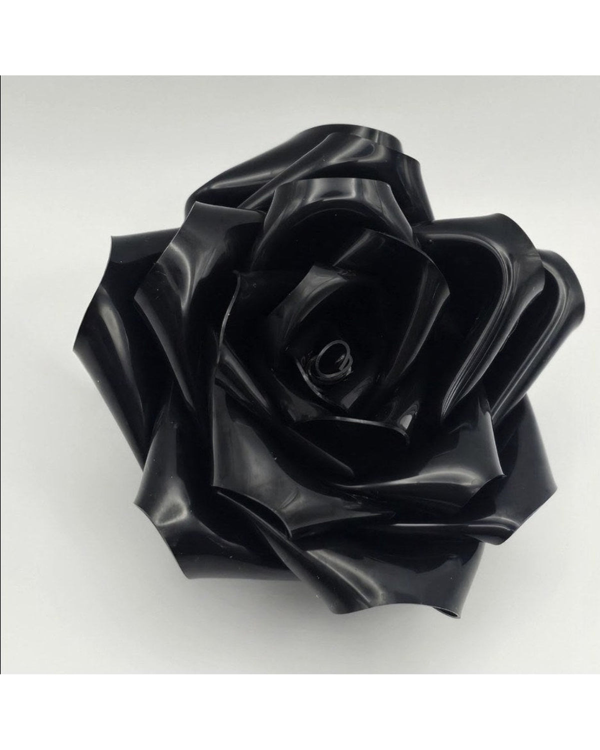 Latex Rose Hair Clip - Black