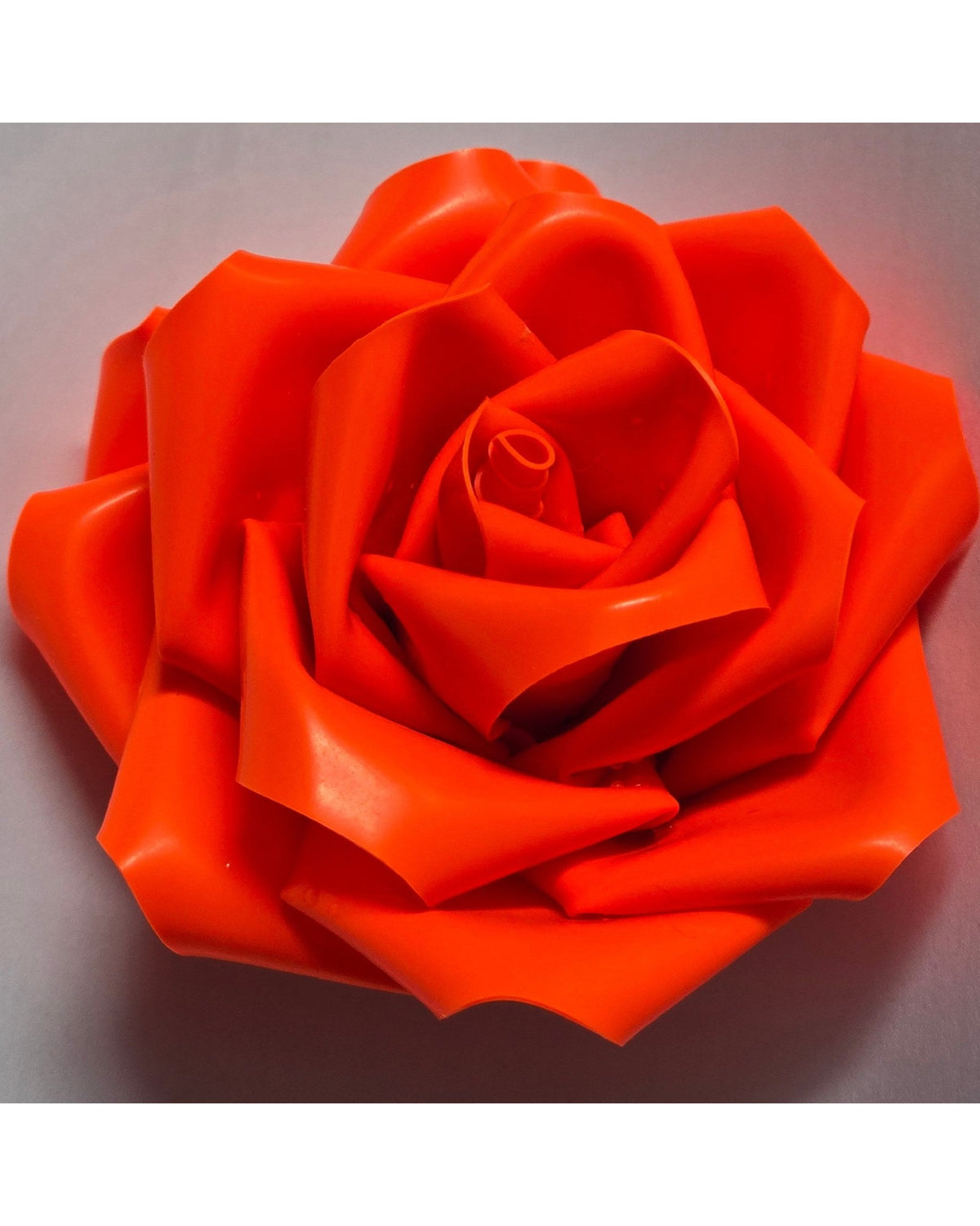 Latex Rose Hair Clip - Blacklight Reactive Orange