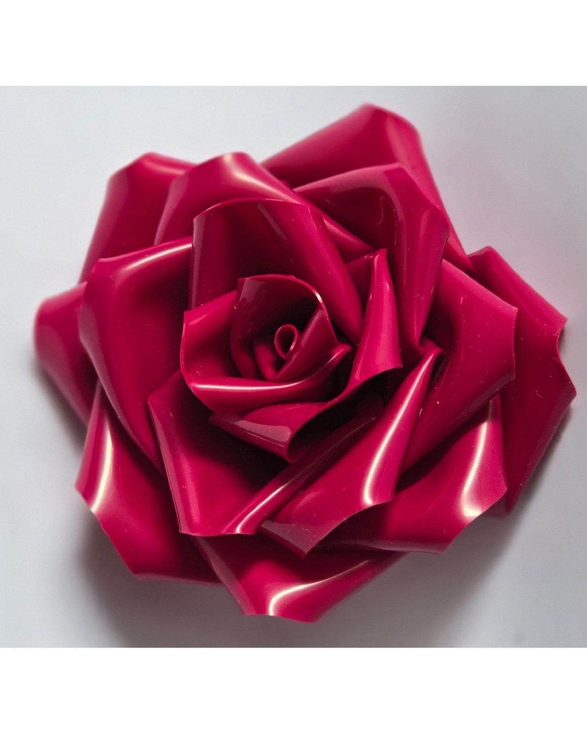 Latex Rose Hair Clip - Carmine