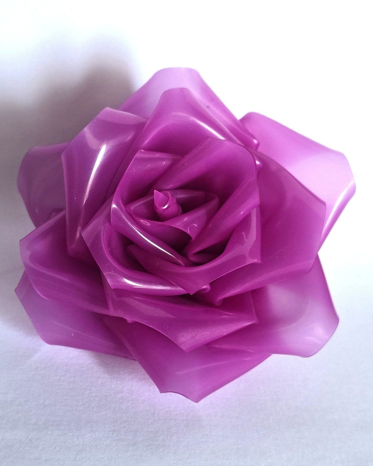 Latex Rose Hair Clip - Trans Purple