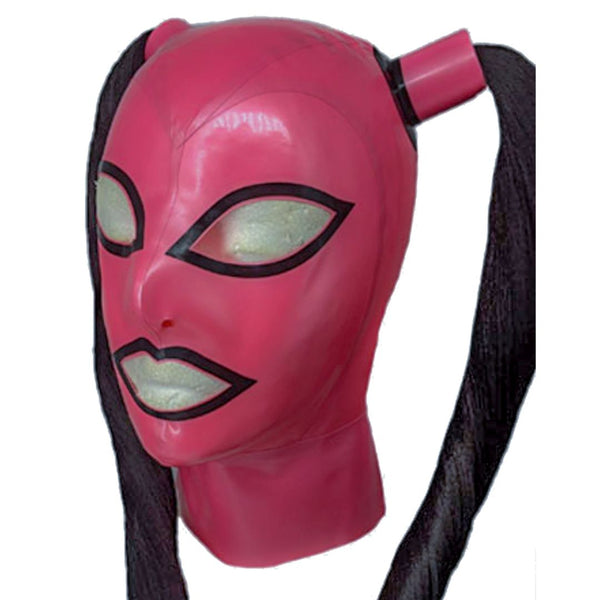 Pearlsheen fuchsia with black pigtails