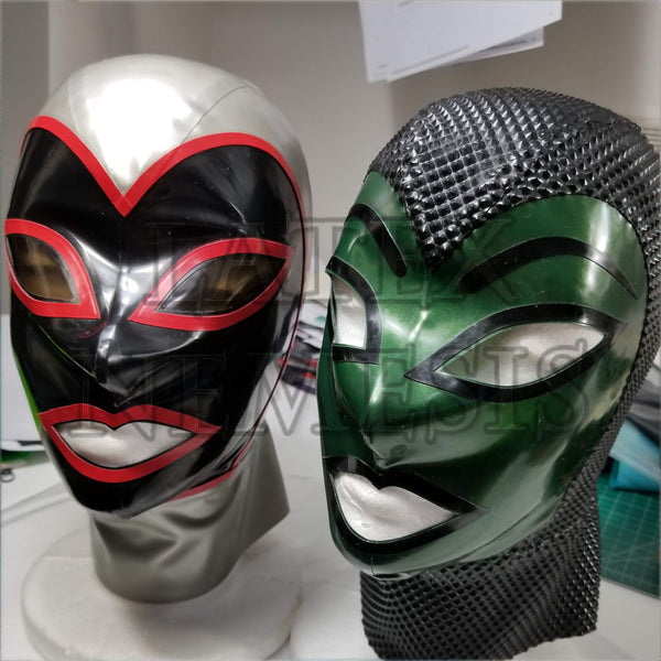 Pyramid Texture Hoodwith Pearlsheen Shamrock facePearlsheen Silver Hoodwith Smoke Vinyl Eye& Red Trim