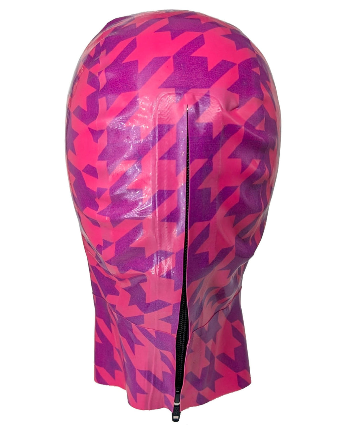 Medium - Pink Houndstooth with Trans Face
