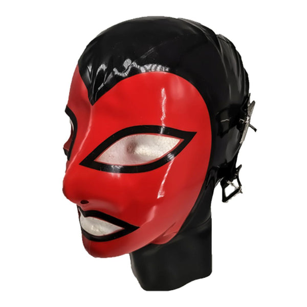 Black with Red Face& Buckles Hood