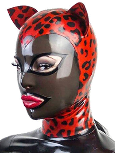 Smoke-Face Leopard Kitty Hood