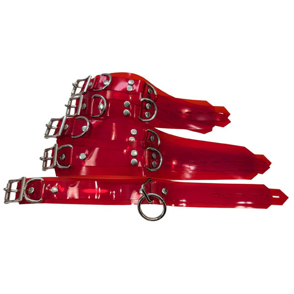 Red vinyl restraints