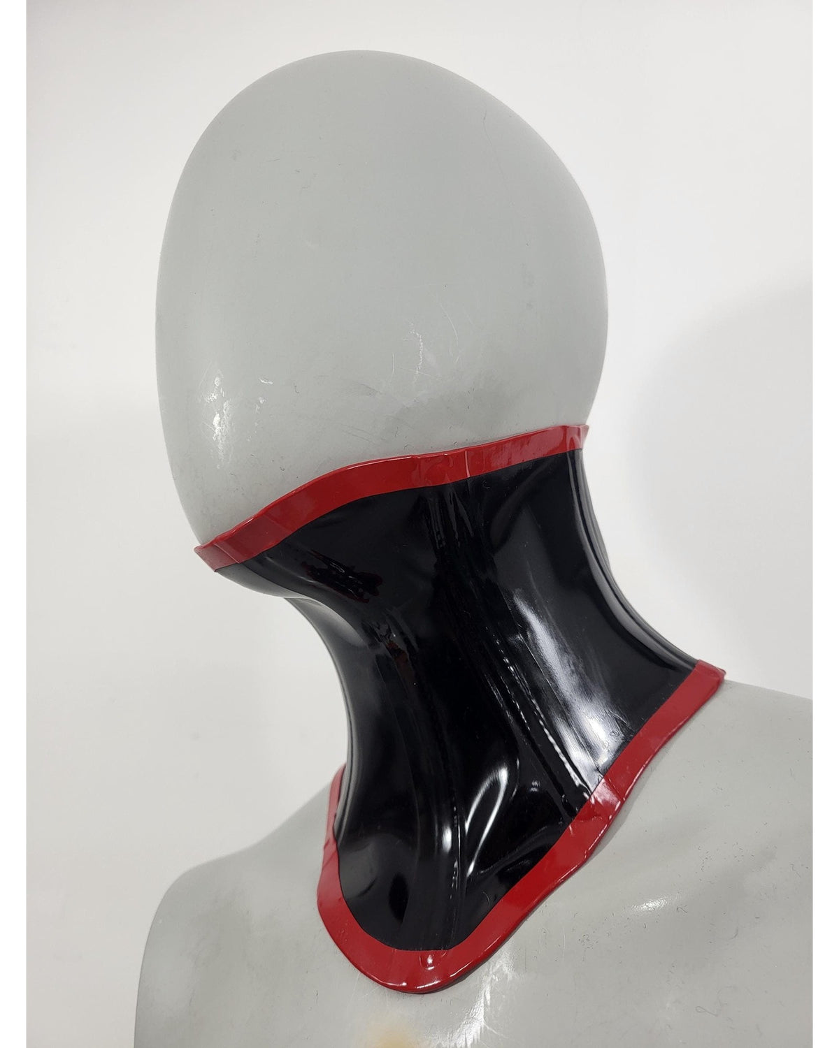 Red Trim Latex Neck Corset