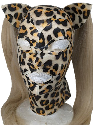 Leopard Kitty Hood w/ Hair