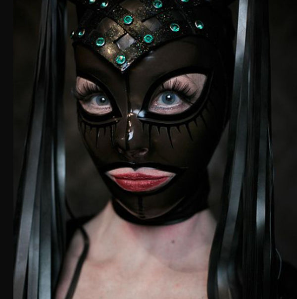 Custom Smoke Facewith Normal Eye andCustom Designed Eyelashes Below Eye