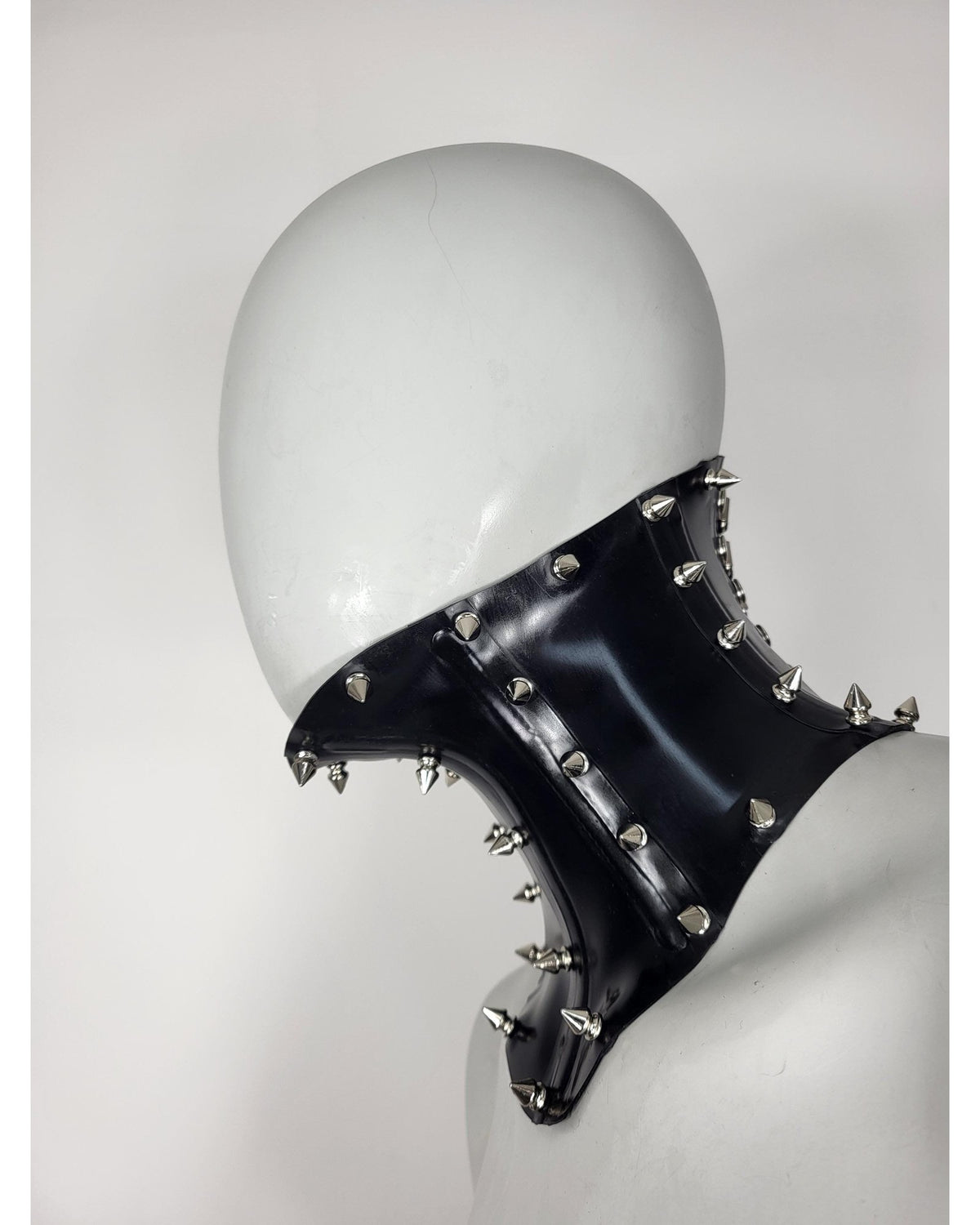 Spiked Latex Neck Corset