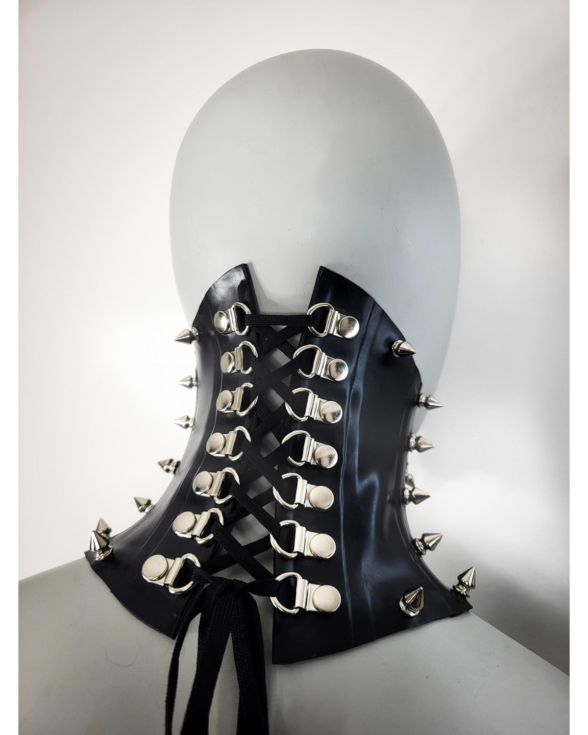 Spiked Latex Neck Corset