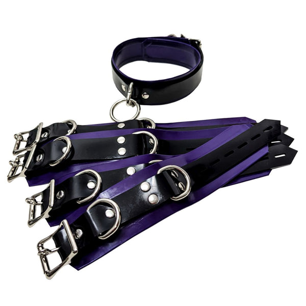 Trimmed restraints and collar semi trans mauve backer