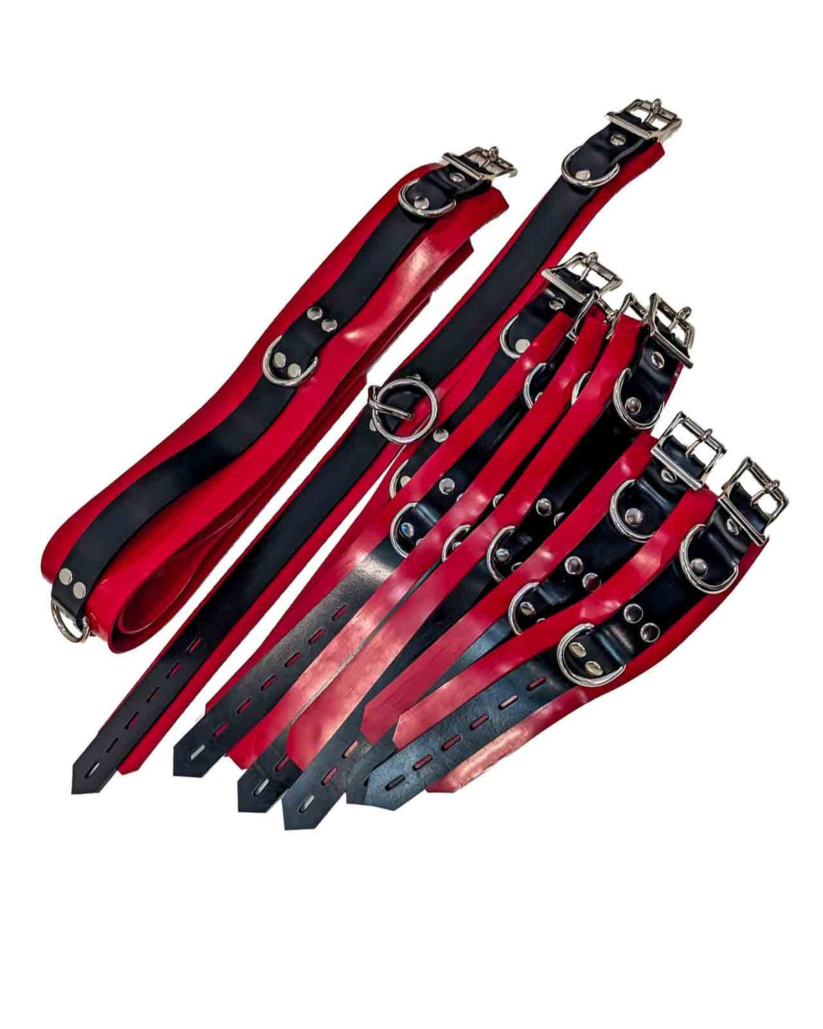 Full Restraints + M/L Collar - Red Backer