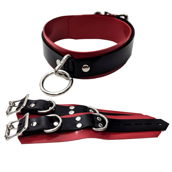 Trimmed restraints red backer