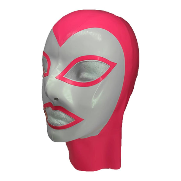 Vibrant Bright Pinkwith Oyster White Face Hood