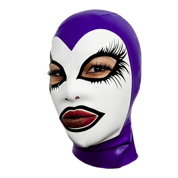 Violet with Oyster White Face HoodLong Lashes Eye